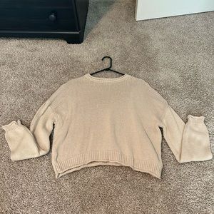 Zenana Camel Colored Cropped Sweater
